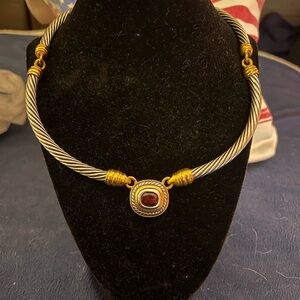 Elegant Silver and Gold Women's Necklace